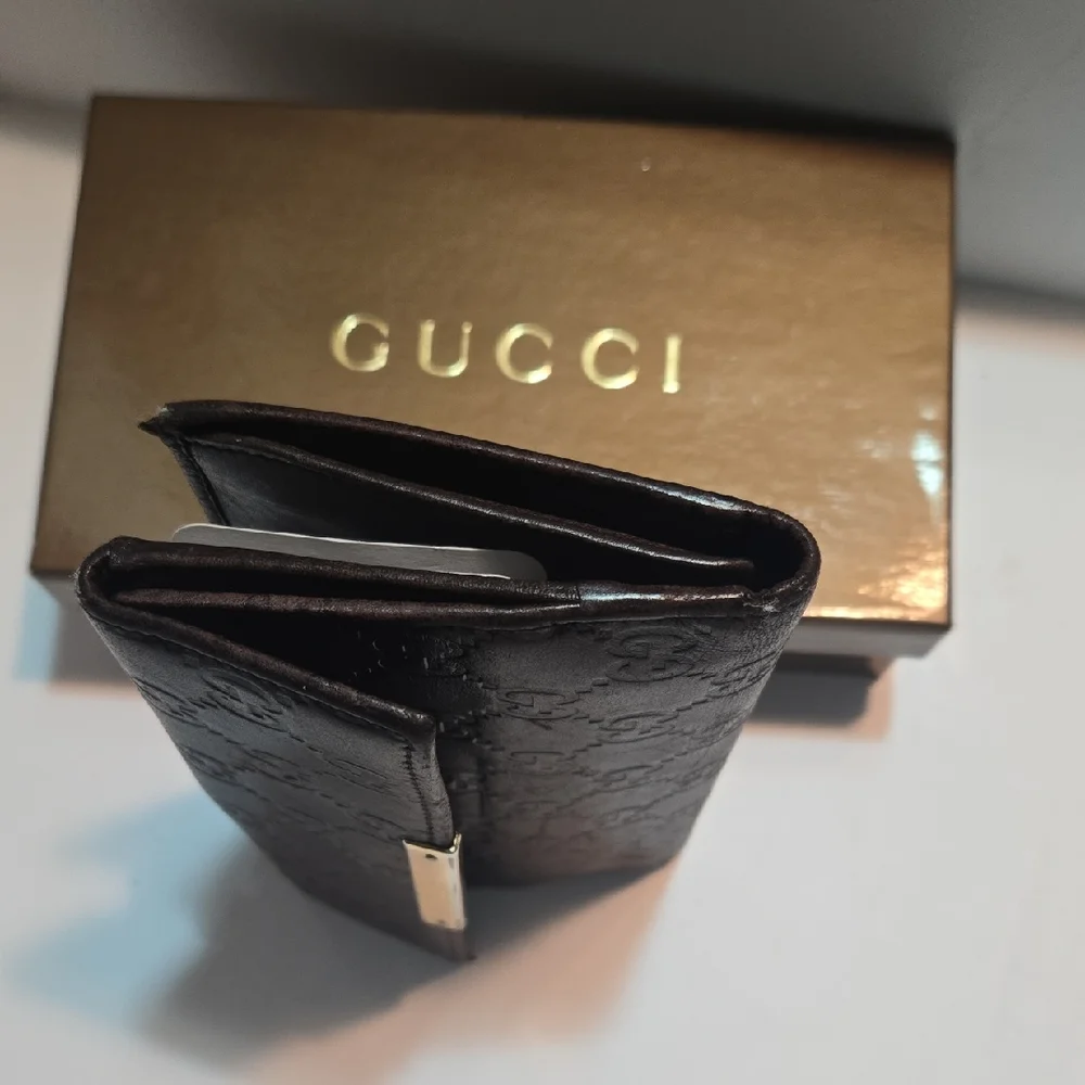 Gucci Dark Brown Embossed Leather Wallet - Picture 11 of 16
